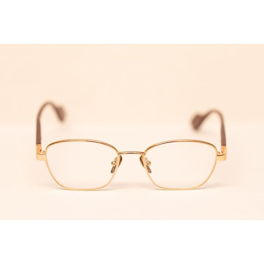 24k Pink Gold Unisex Burgundy Square Optic Eyewear - Delixs Eros DX006 04 VP00
